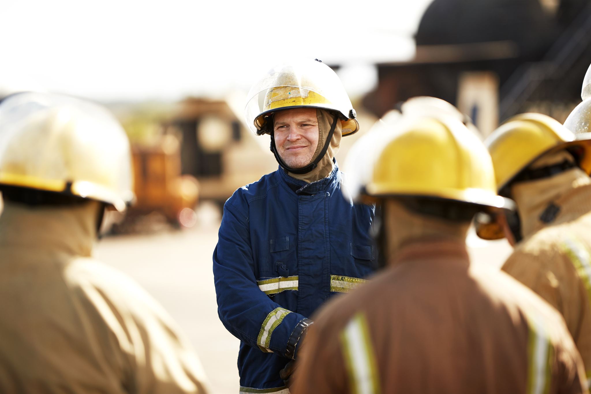 Firemen-training-with-supervisor